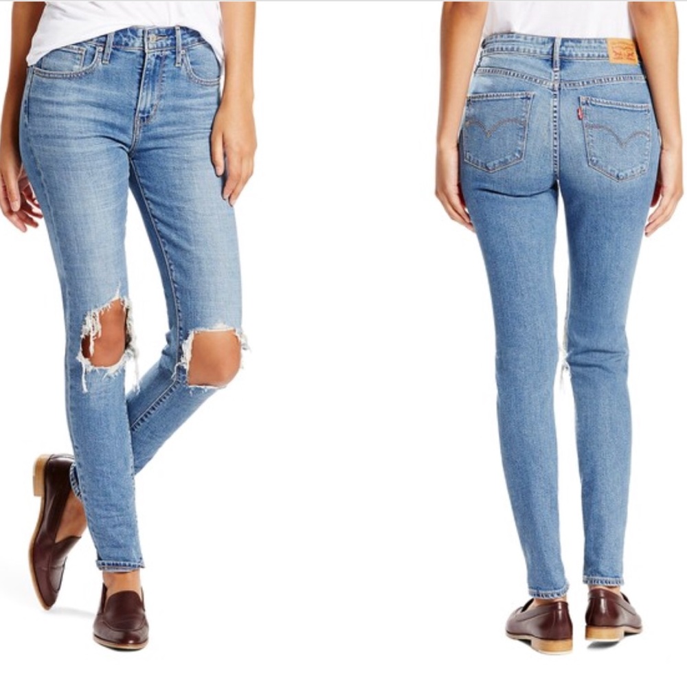 Levi’s 721 Ripped High Waist Skinny Jeans